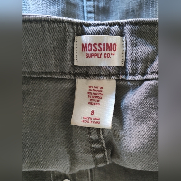 Size 8 Women's Grey-green Cotton Mossimo Supply Co. Button-Front Skirt 💚 - Picture 2 of 16